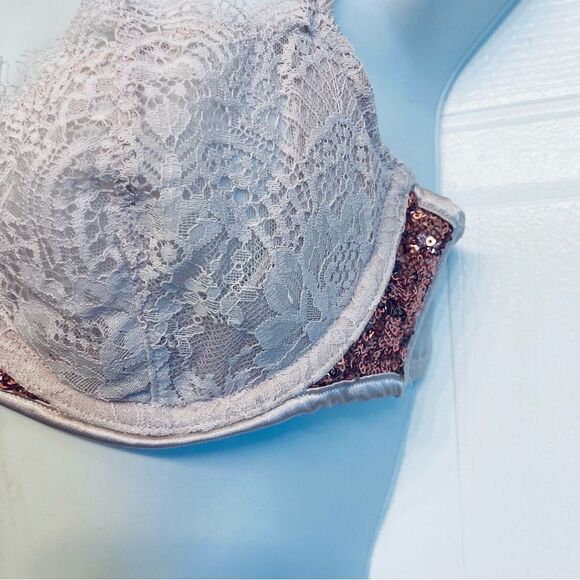Victoria's Secret Dream Angels‎ Push Up Without Padding Bra 36B Pink Sequins - Picture 6 of 10